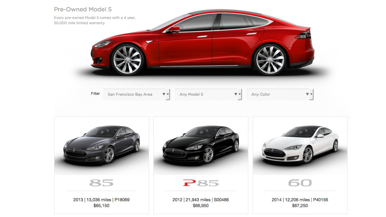 Tesla sprzedaje używane samochody. Przez internet